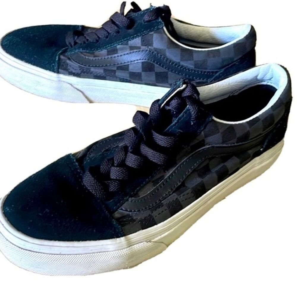 Vans Checker Women’s Skater Style Black White Size 6.5 Fast Shipping